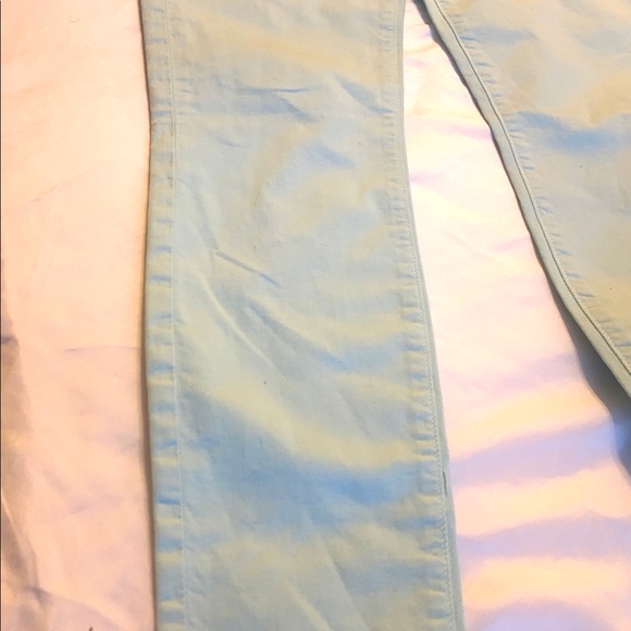 J Brand Skinny Leg Mid Rise Twill Pants in Aqua - Picture 8 of 8